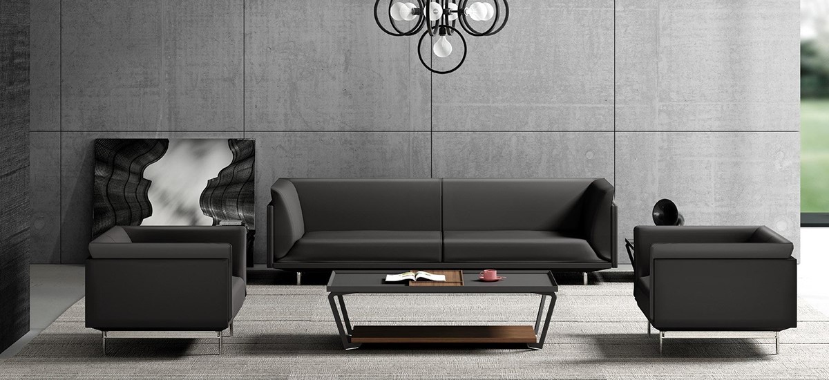 Black Office Sofa Set
